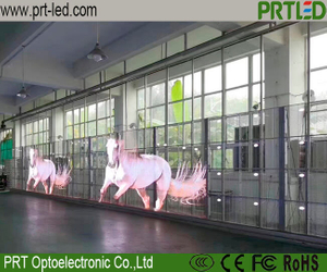 P3.91, pantalla de cristal transparente a todo color de la pantalla LED P7.81 para la publicidad interior al aire libre