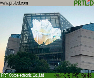 El panel de cristal de la exhibición de la ventana de la transparencia P7.82 para la alameda de compras / la publicidad de la pared del edificio
